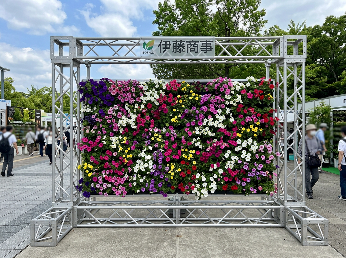 アルミトラスを使った壁面緑化下地