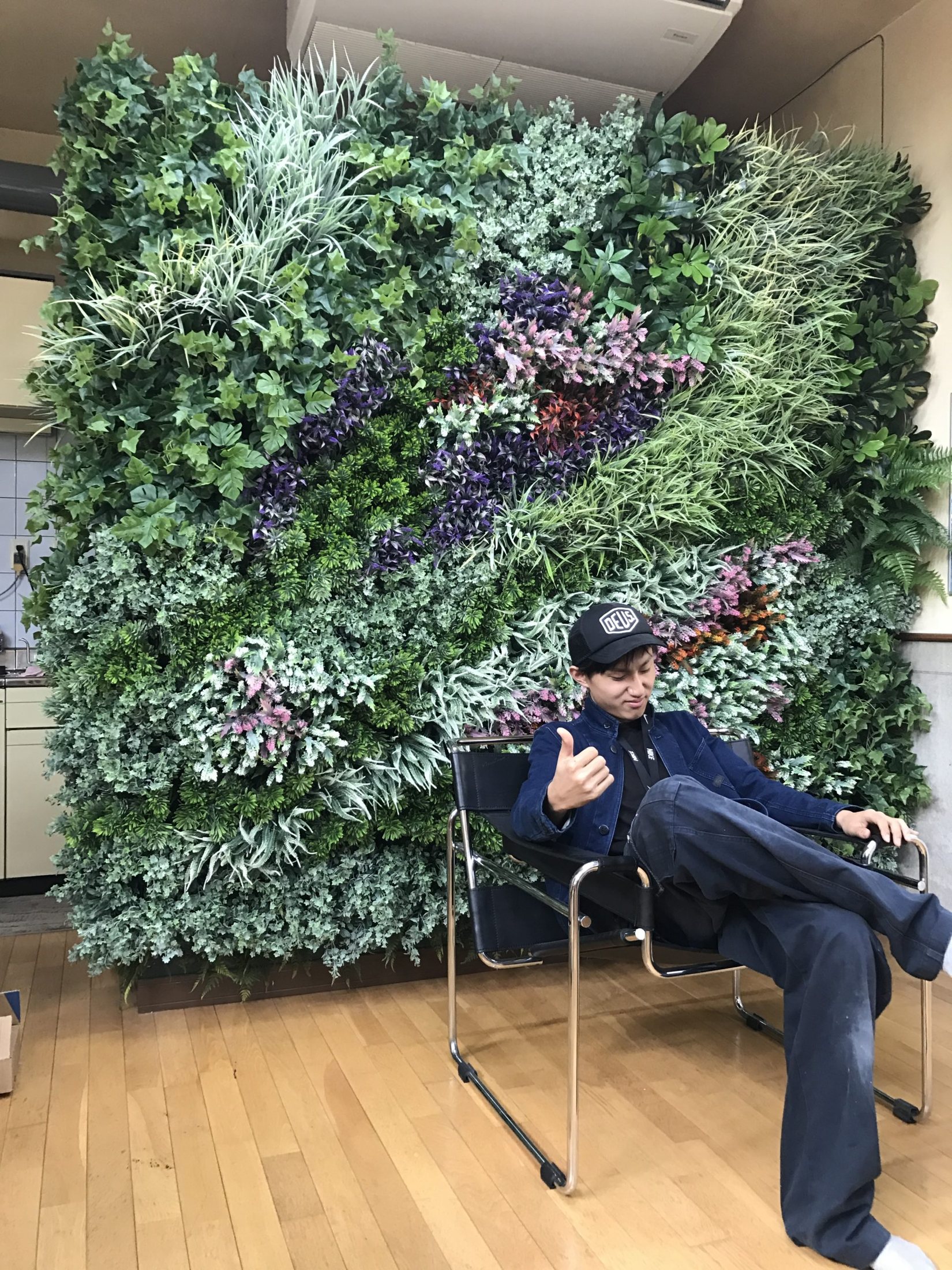 造花壁面緑化【Decopla使用】 9の施工写真3
