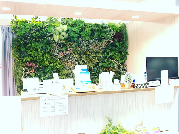 造花壁面緑化【Decopla使用】53の施工写真