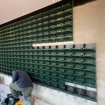 壁面緑化 【 屋内:プラティコ式壁面緑化パネル使用 】 120の施工写真6