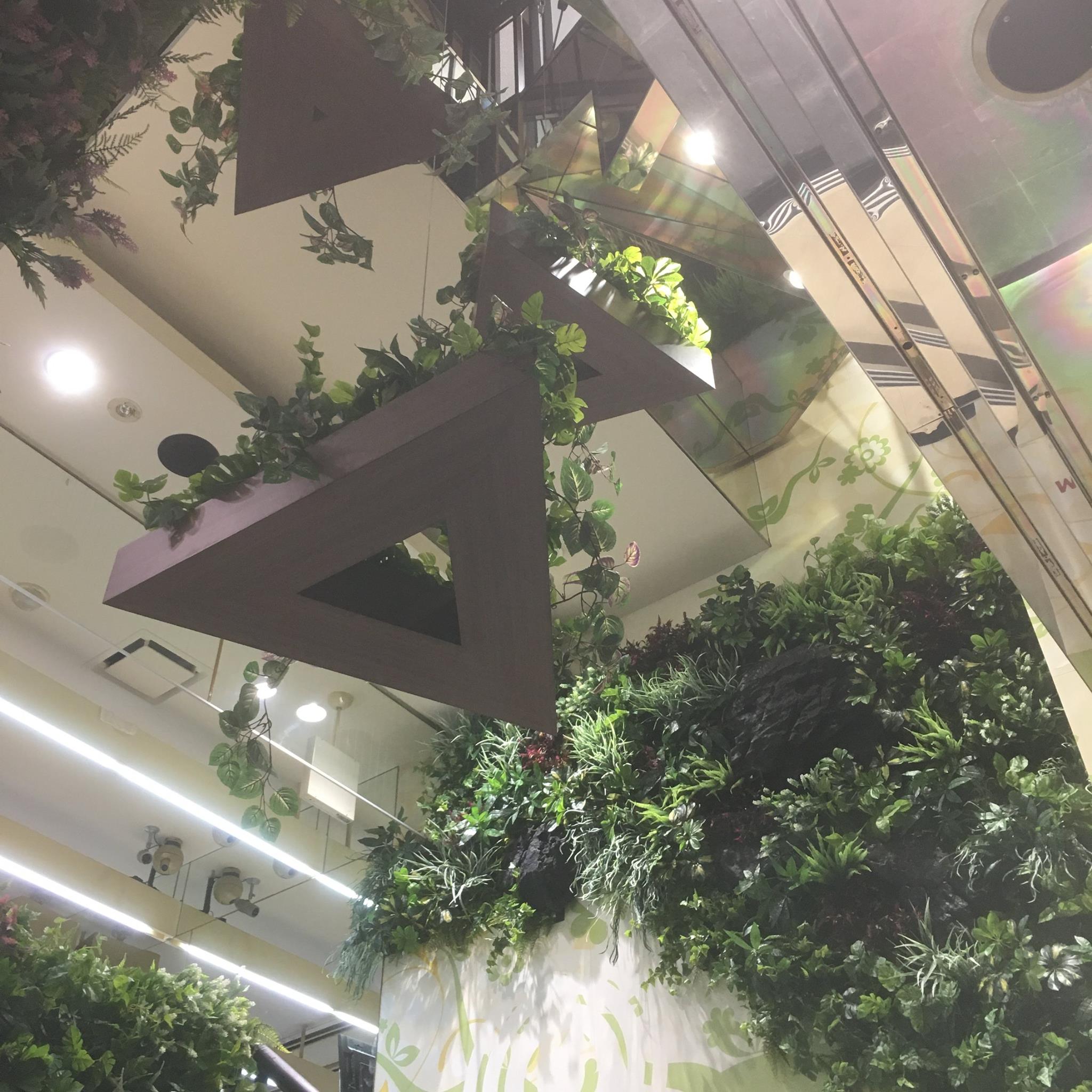 造花壁面緑化【Decopla使用】87の施工写真6