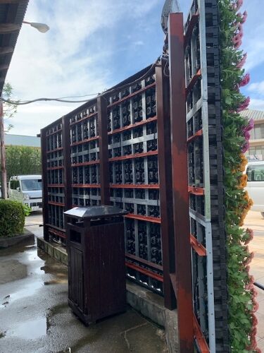 壁面緑化 【 屋外:カセット式壁面パネル使用 】 120の施工写真5