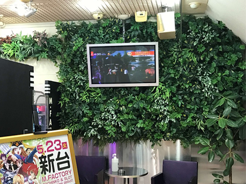 造花壁面緑化【Decopla使用】94の施工写真