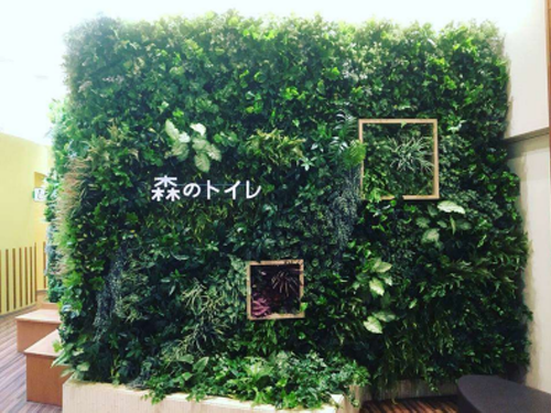 造花壁面緑化【Decopla使用】102の施工写真