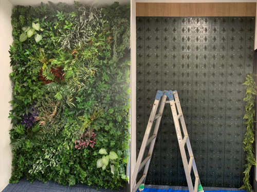 造花壁面緑化【Decopla使用】112の施工写真