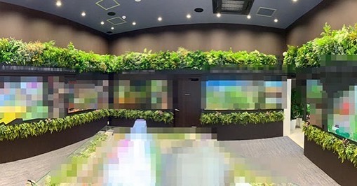 造花壁面緑化【Decopla使用】122の施工写真