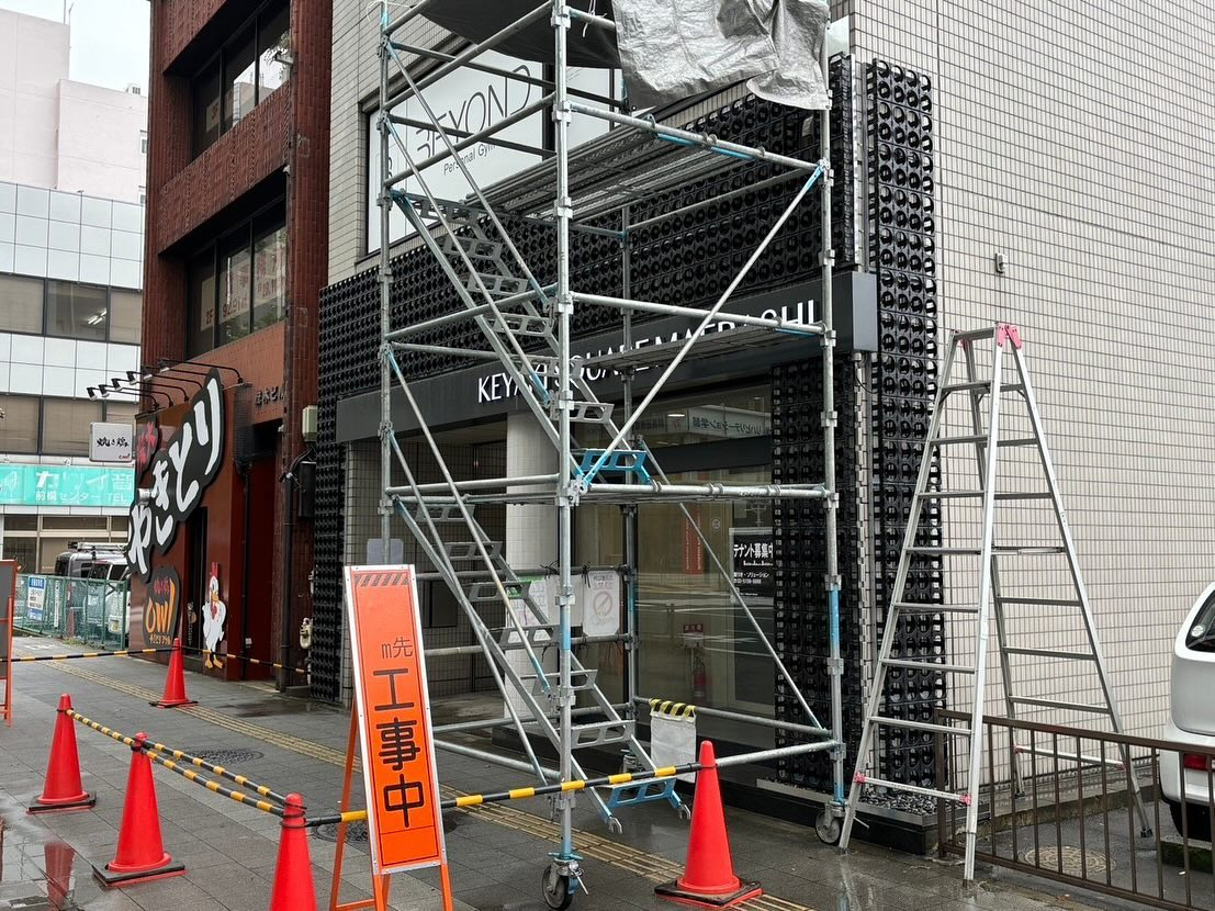 壁面緑化 【 屋外:カセット式壁面パネル使用 】 133の施工写真2