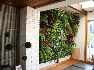 壁面緑化【屋内:プラティコ式壁面緑化パネル使用】13の施工写真