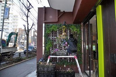 壁面緑化 【 屋外:カセット式壁面パネル使用 】 19の施工写真6